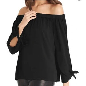J Crew Black Off Shoulder Blouse